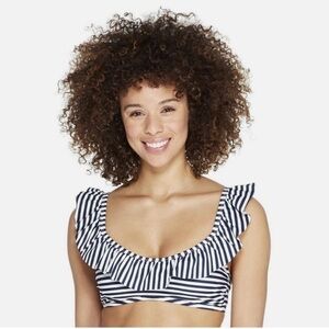 Vineyard Vines Ruffle Stripe Bikini Top | XS